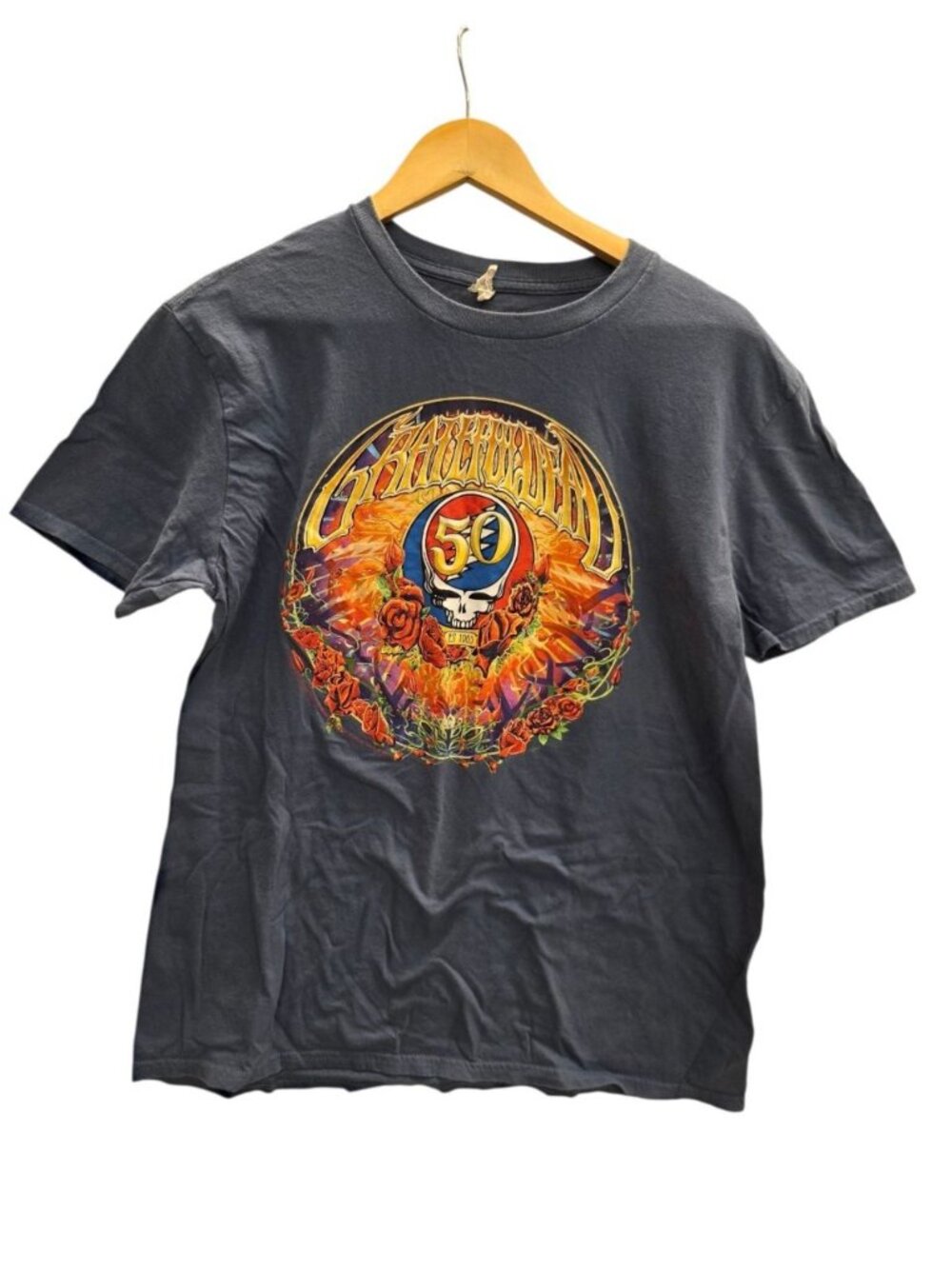 Grateful Dead Est 1965 50th Anniversary 2015 Tie-Dye T-Shirt Blue Large